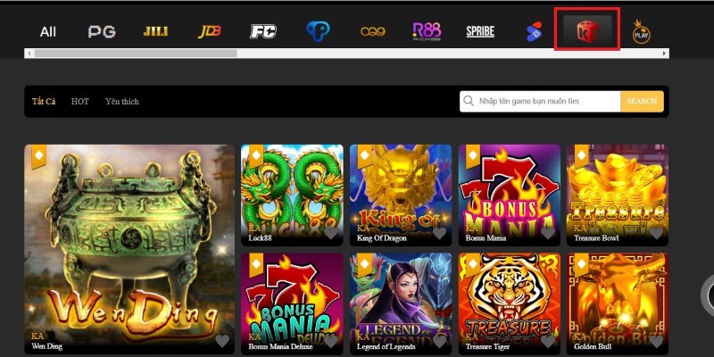 Sảnh nổ hũ KA Gaming ghi dấu ấn với thiết kế web tinh tế